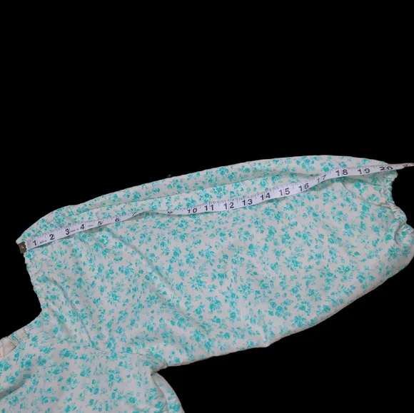 LEVIS DRESS WOMENS XL ELECTRIC GREEN FLORAL DOLCI BABYDOLL WITH POCKETS NEW - Picture 7 of 10